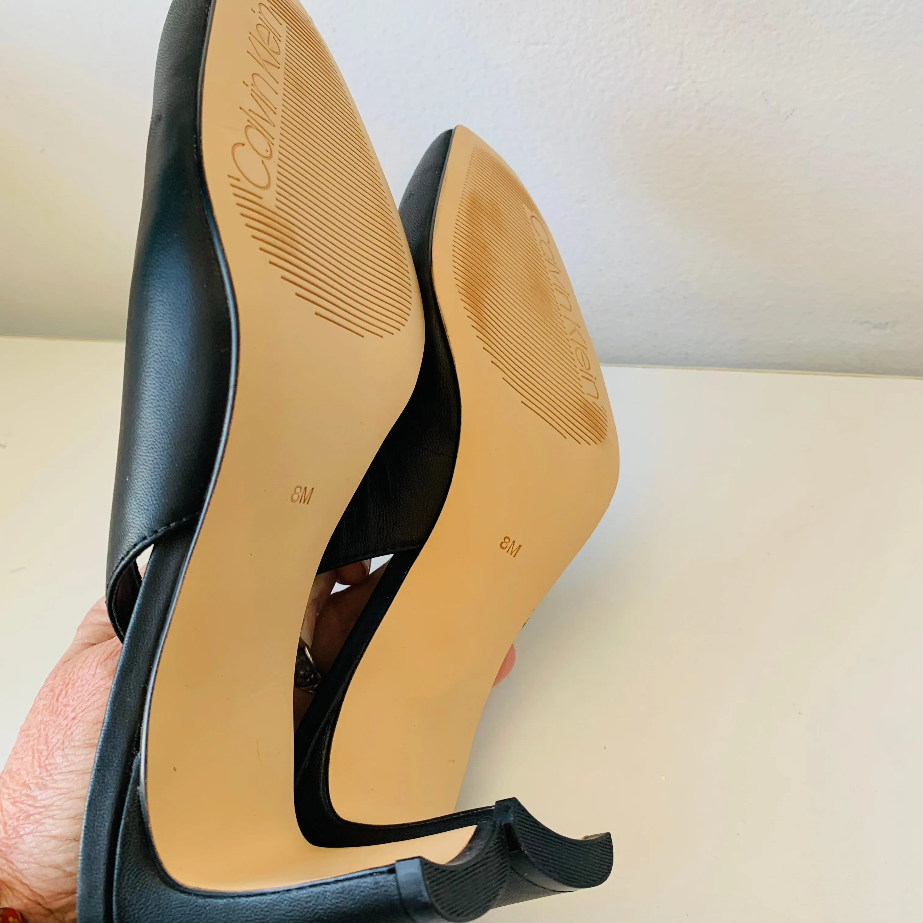Calvin Klein Black Balan 2 Slingback Pumps Size 8 New In Box