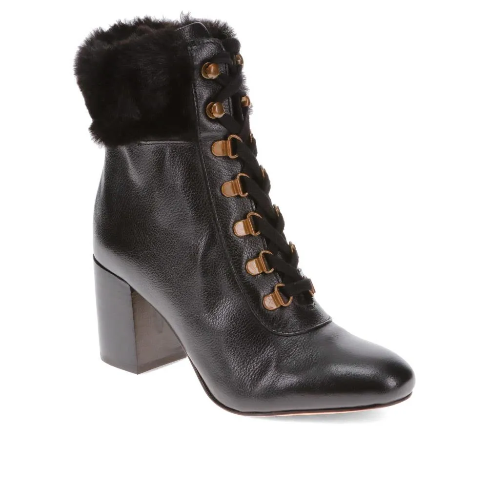 Kelsie Fur-Cuffed Ankle Boots - KELSIE / 325 853