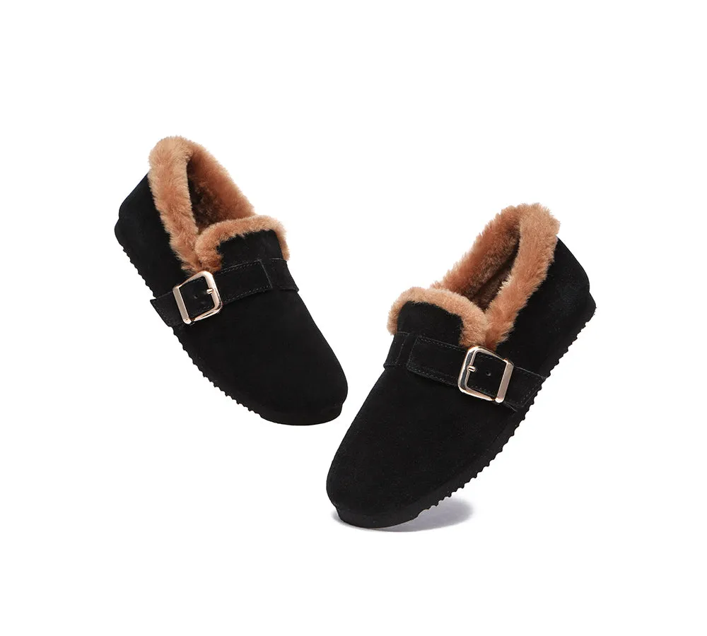 Shearling Lined Suede Loafer Women Mona