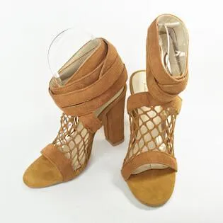 Strappy Ankle Chunky Heel Peep Toe Sandals